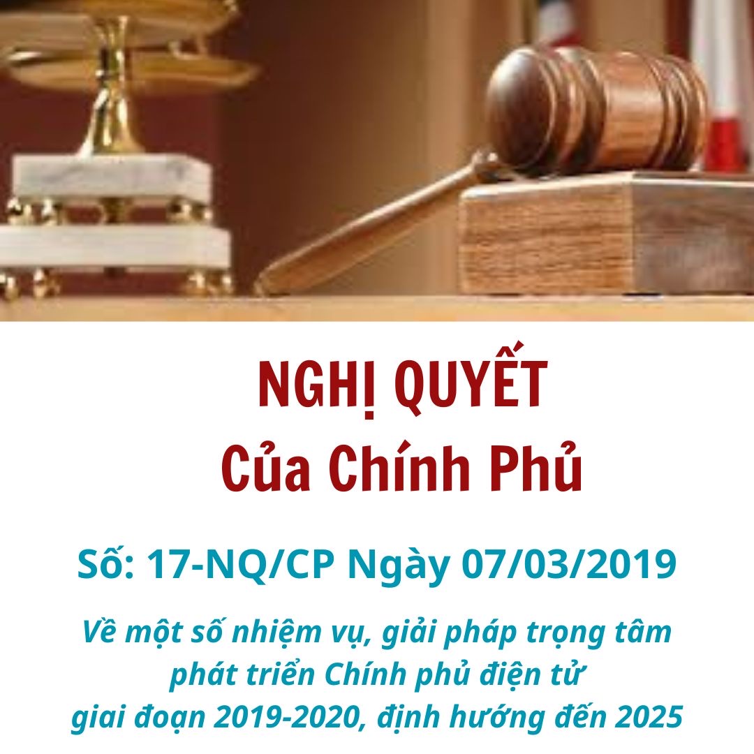 Nghị quyết số 17/NQ-CP ngày 07-03-2019